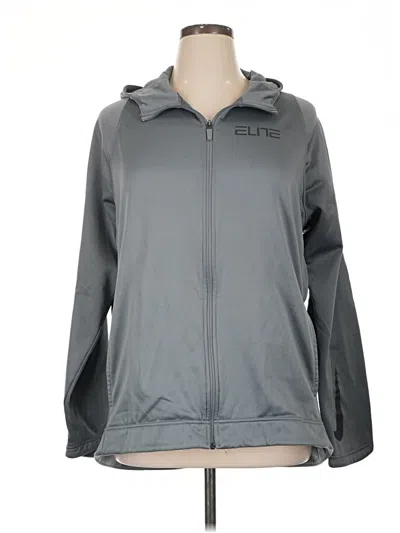 Pre-owned Nike Zip Up Hoodie In Gray