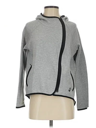 Pre-owned Nike Zip Up Hoodie In Gray