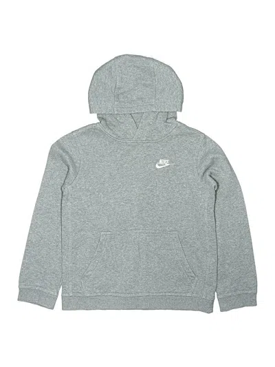 Pre-owned Nike Kids' Zip Up Hoodie In Gray