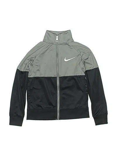 Pre-owned Nike Kids' Zip Up Hoodie In Gray