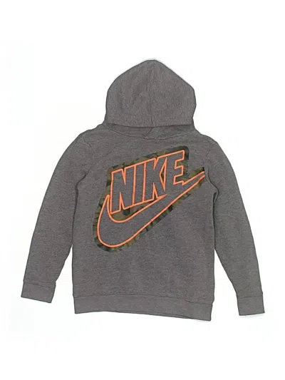 Pre-owned Nike Kids' Zip Up Hoodie In Gray