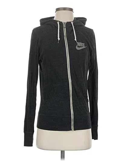 Pre-owned Nike Zip Up Hoodie In Gray