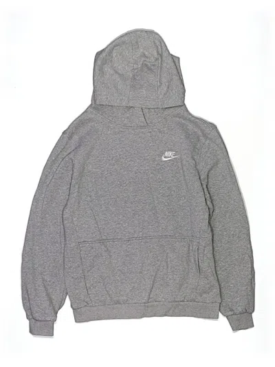 Pre-owned Nike Kids' Zip Up Hoodie In Gray
