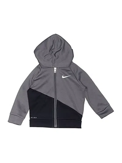 Pre-owned Nike Babies' Zip Up Hoodie In Gray