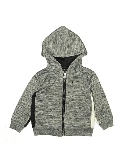 Pre-owned Nike Kids' Zip Up Hoodie In Gray
