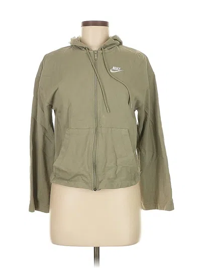Pre-owned Nike Zip Up Hoodie In Green