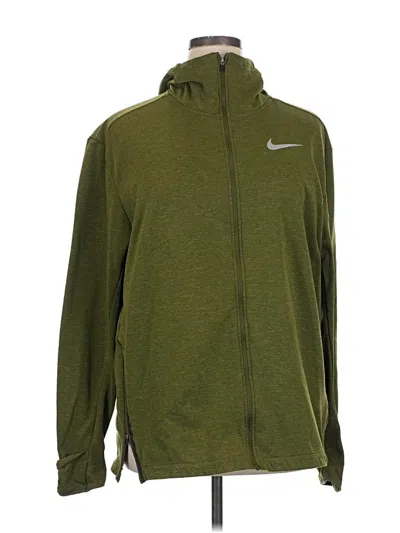Pre-owned Nike Zip Up Hoodie In Green