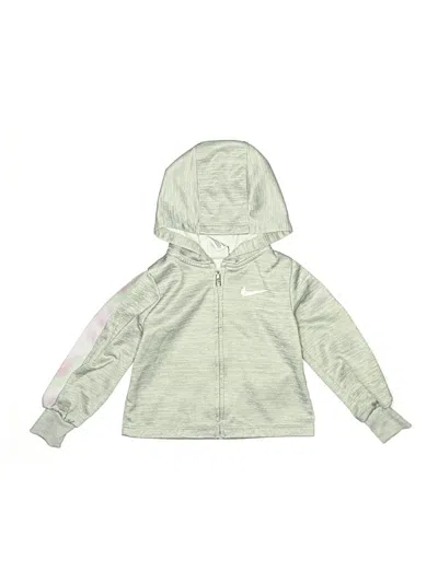 Pre-owned Nike Kids' Zip Up Hoodie In Green