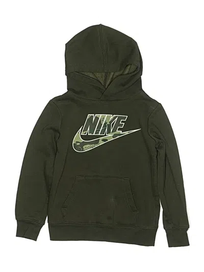 Pre-owned Nike Kids' Zip Up Hoodie In Green