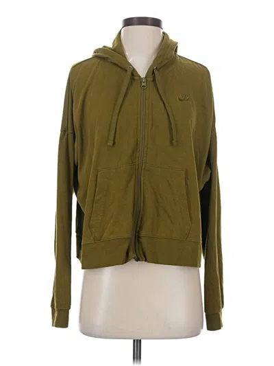 Pre-owned Nike Zip Up Hoodie In Green