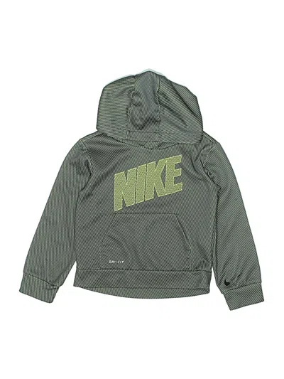 Pre-owned Nike Kids' Zip Up Hoodie In Green
