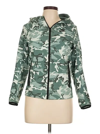 Pre-owned Nike Zip Up Hoodie In Green