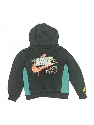 Pre-owned Nike Kids' Zip Up Hoodie In Green