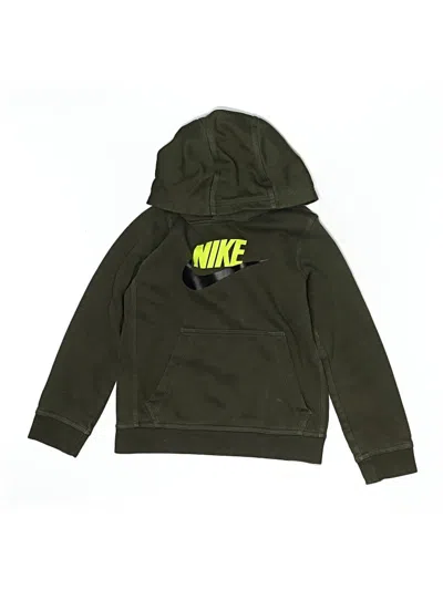 Pre-owned Nike Kids' Zip Up Hoodie In Green