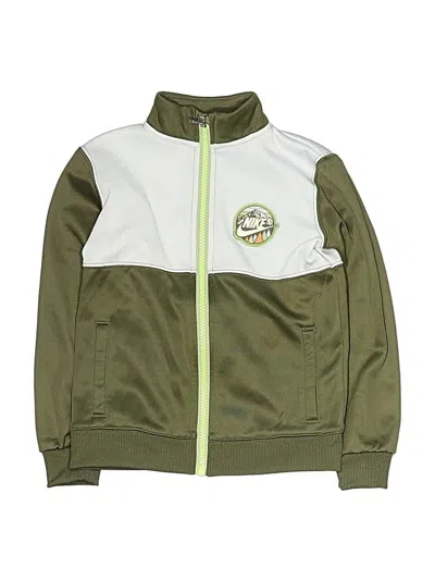 Pre-owned Nike Kids' Zip Up Hoodie In Green