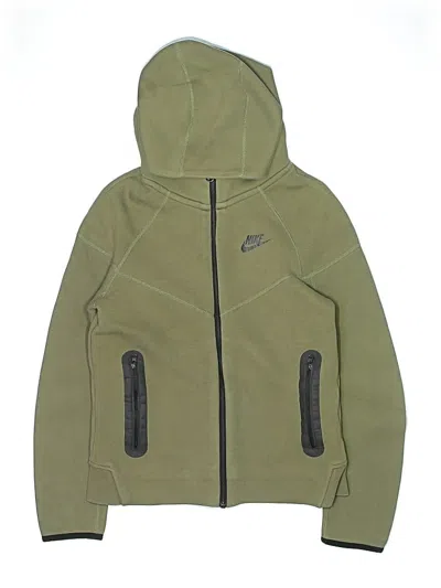 Pre-owned Nike Kids' Zip Up Hoodie In Green