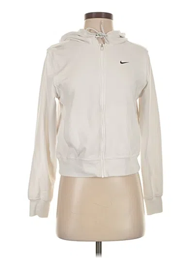 Pre-owned Nike Zip Up Hoodie In Ivory