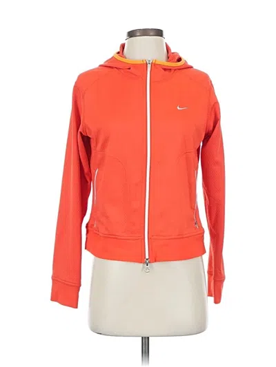 Pre-owned Nike Zip Up Hoodie In Orange
