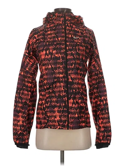 Pre-owned Nike Zip Up Hoodie In Orange