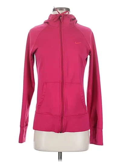 Pre-owned Nike Zip Up Hoodie In Pink