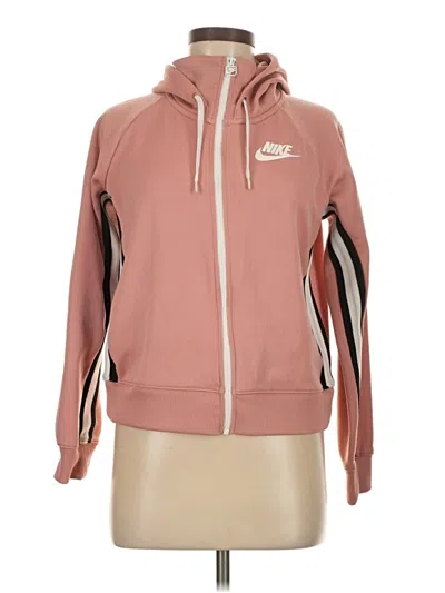 Pre-owned Nike Zip Up Hoodie In Pink