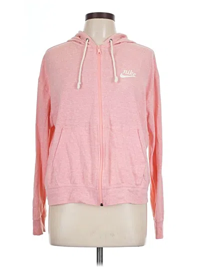 Pre-owned Nike Zip Up Hoodie In Pink