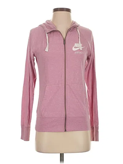 Pre-owned Nike Zip Up Hoodie In Pink