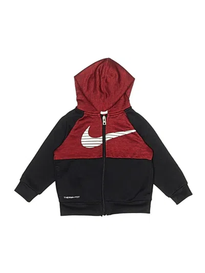 Pre-owned Nike Kids' Zip Up Hoodie In Red