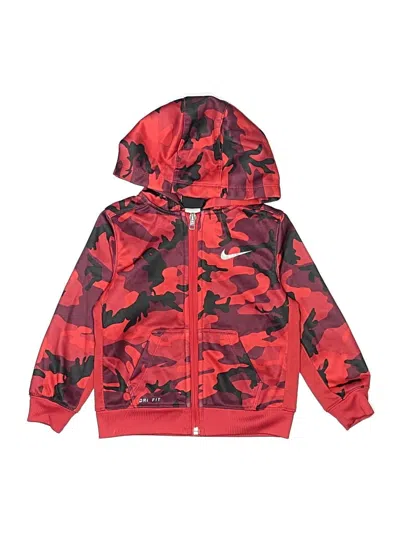 Pre-owned Nike Kids' Zip Up Hoodie In Red