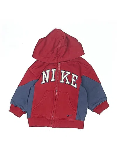 Pre-owned Nike Babies' Zip Up Hoodie In Red