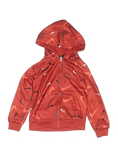 Pre-owned Nike Kids' Zip Up Hoodie In Red