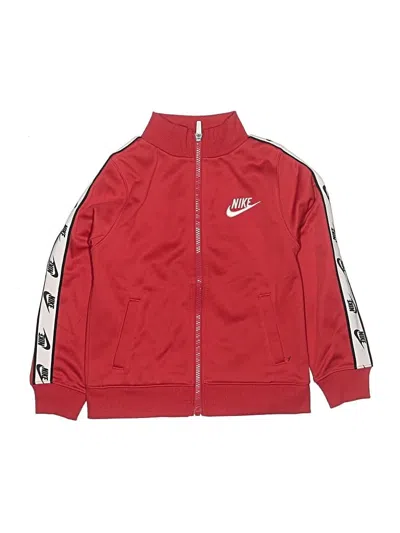 Pre-owned Nike Kids' Zip Up Hoodie In Red