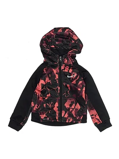 Pre-owned Nike Kids' Zip Up Hoodie In Red