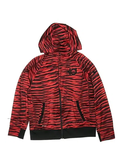 Pre-owned Nike Kids' Zip Up Hoodie In Red