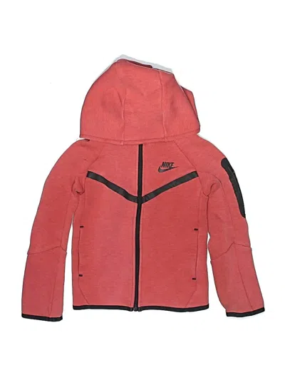 Pre-owned Nike Kids' Zip Up Hoodie In Red