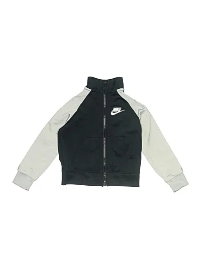 Pre-owned Nike Kids' Zip Up Hoodie In Silver