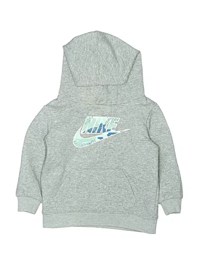 Pre-owned Nike Kids' Zip Up Hoodie In Silver