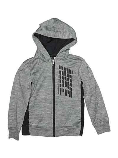 Pre-owned Nike Kids' Zip Up Hoodie In Silver