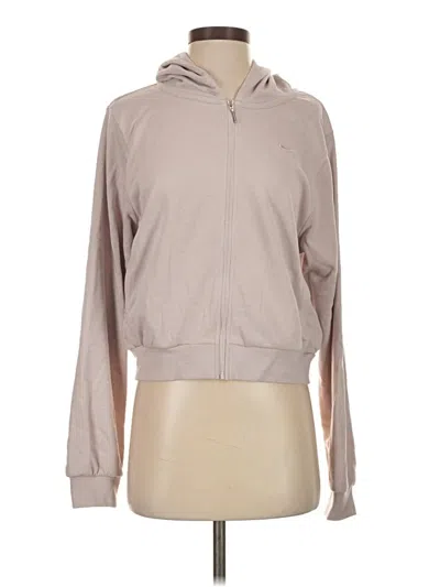 Pre-owned Nike Zip Up Hoodie In Tan