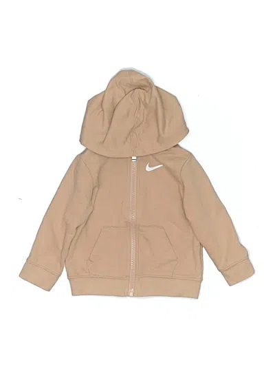 Pre-owned Nike Babies' Zip Up Hoodie In Tan