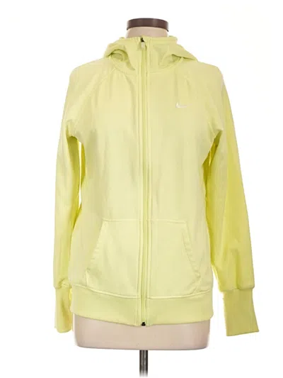 Pre-owned Nike Zip Up Hoodie In Yellow