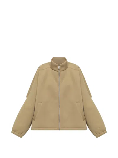 Nike Zip-up High-neck Sweatshirt In Nude