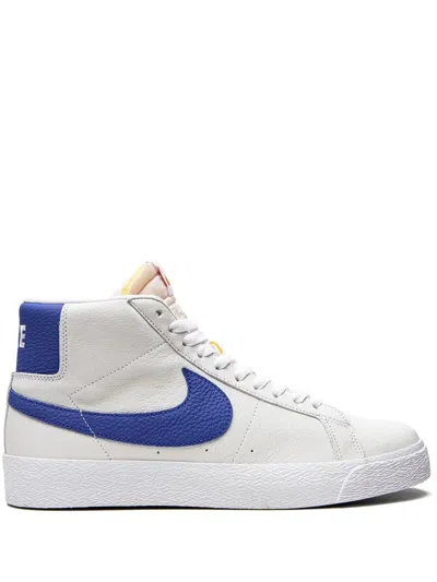Nike Sb Zoom Blazer Mid Sneakers In White