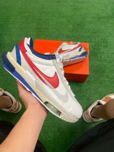 Pre-owned Nike Zoom Cortez Sacai White Shoe