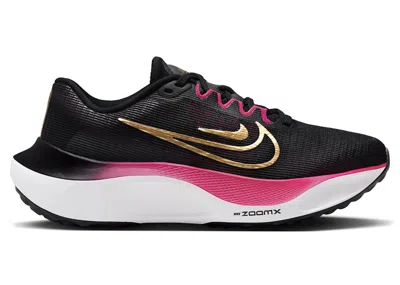 Pre-owned Nike Zoom Fly 5 Gold (women's) Sneakers In Black/white/fireberry
