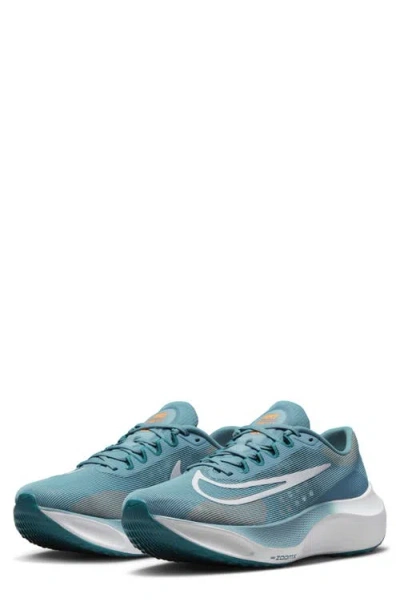 Nike Zoom Fly 5 Road Running Shoe In Cerulean/spruce/peach