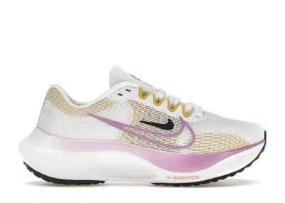 Pre-owned Nike Zoom Fly 5 Rush Fuchsia (women's) Sneakers In White/vivid Sulphur/amber Brown