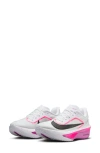 Nike Women's Zoom Fly 6 Road Racing Shoes In White/black/pink
