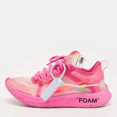 Pre-owned Nike Zoom Fly Size 40 Pink Net Lace Up Sneakers