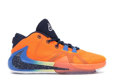 Pre-owned Nike Zoom Freak 1 Antetokounbros Sneakers In Total Orange/midnight Navy Blue/white In Multi
